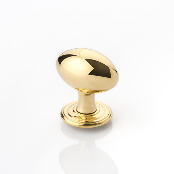 Albert II solid brass door knob with ornate rose