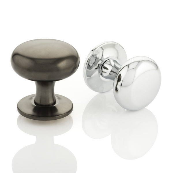 Winfield solid brass door knob with tapered rose