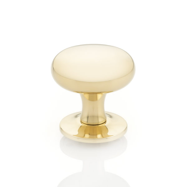 Winfield solid brass door knob with tapered rose