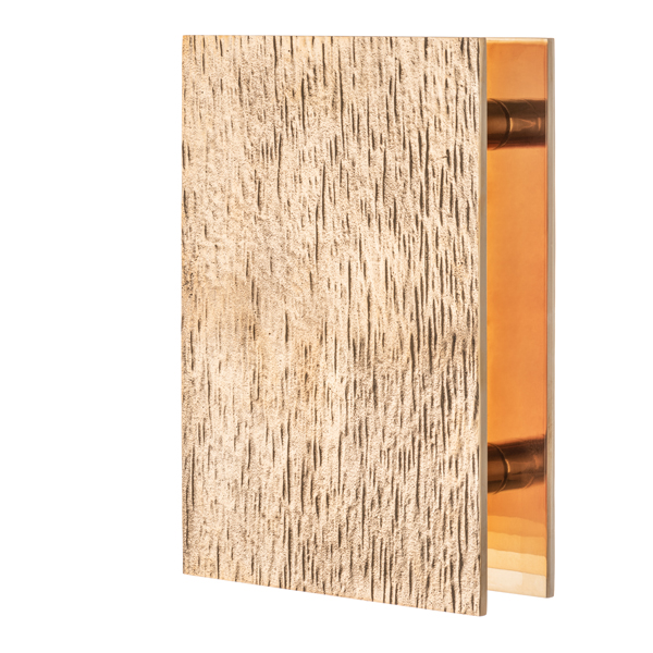 Molten texture solid bronze door pull