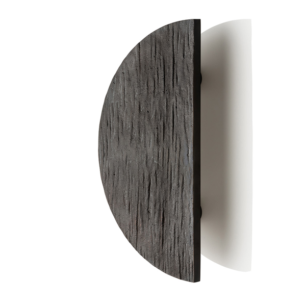 Molten texture solid bronze half moon door pull