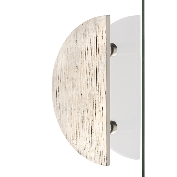 Molten texture solid bronze half moon door pull