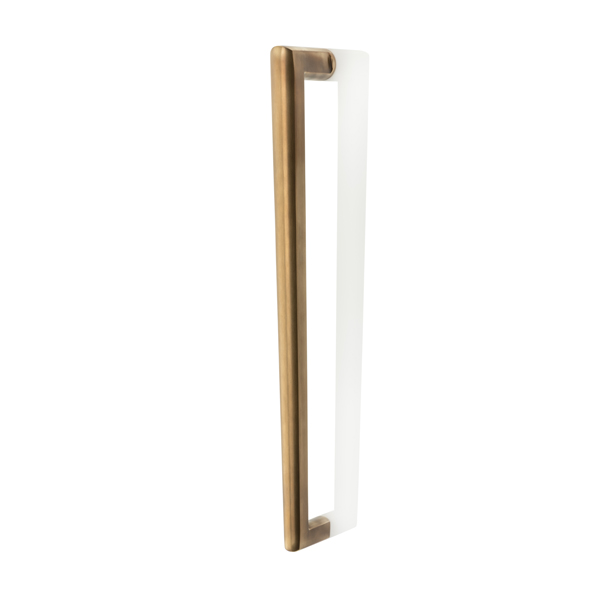 Wedge solid brass door pull