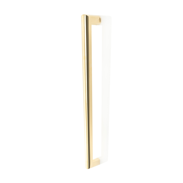 Wedge solid brass door pull