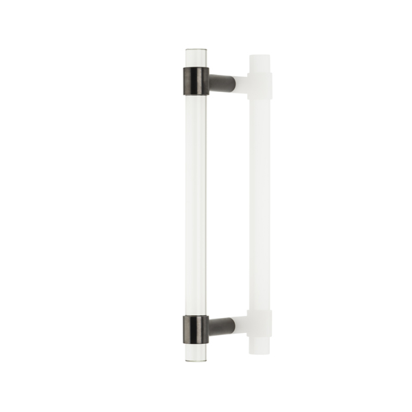 Collett solid brass & glass door pull