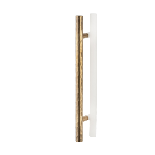 Rolled & Hammered solid brass door pull