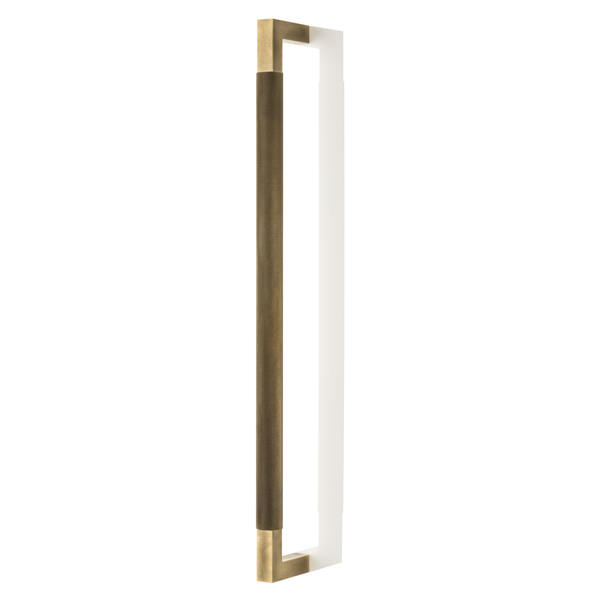 Ashworth solid brass door pull with diamond knurl