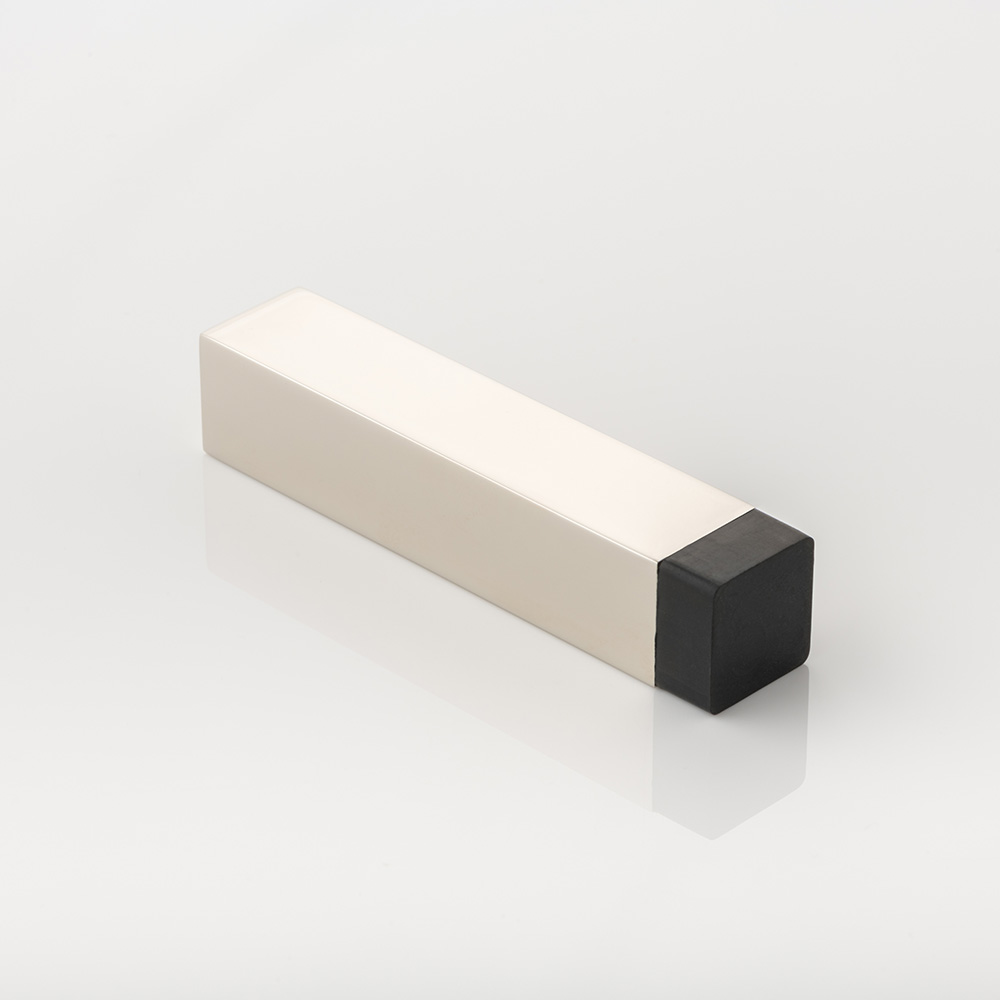 Cube solid brass wall-mounted door stopper