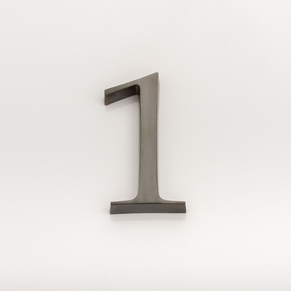 Solid brass numeral (1)