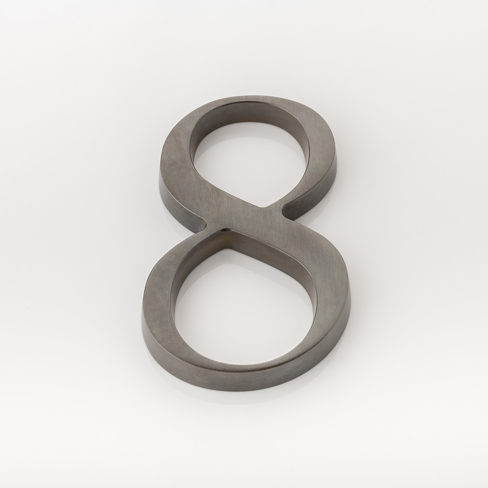 Solid brass numeral (8)