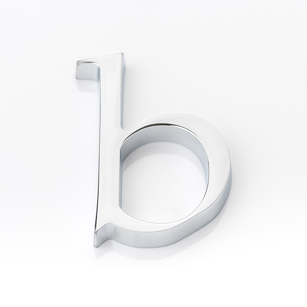 Solid brass door letter (b)