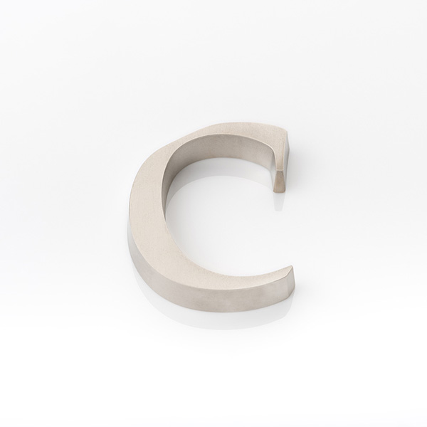 Solid brass door letter (c)