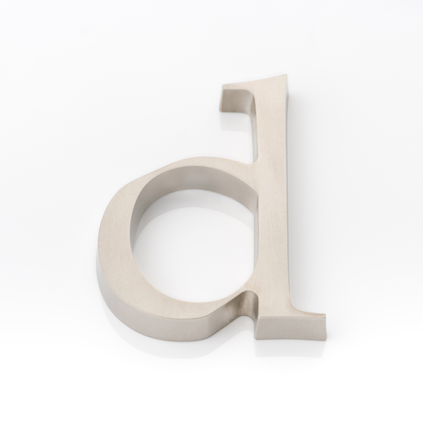 Solid brass door letter (d)