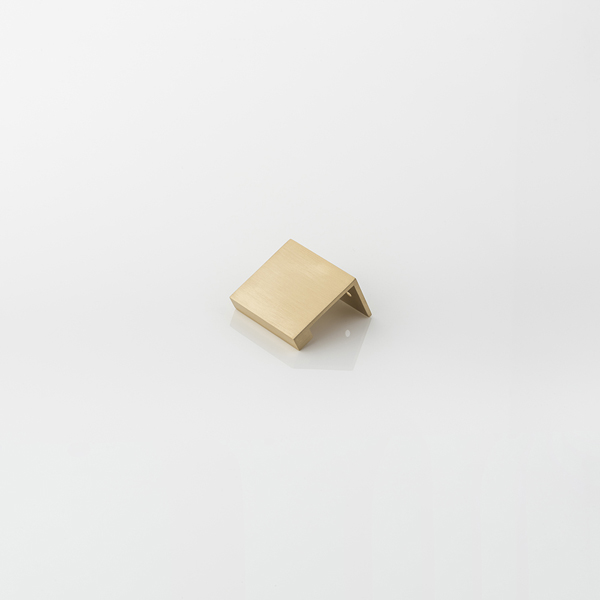 Cube solid brass small edge pull