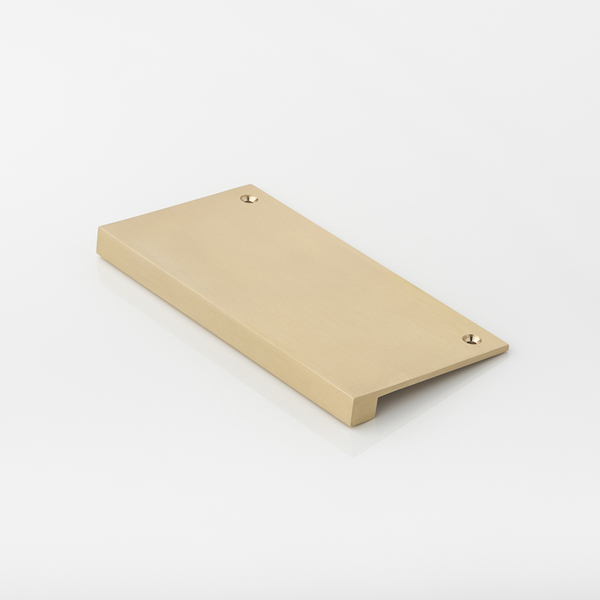 Cube solid brass large edge pull, top fixed