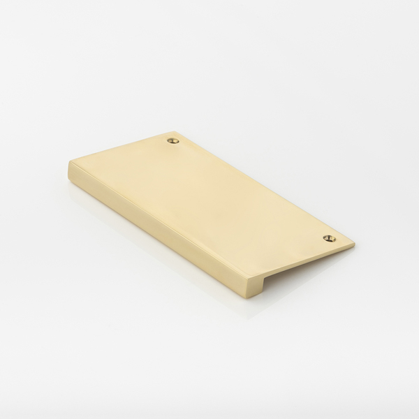 Cube solid brass large edge pull, top fixed