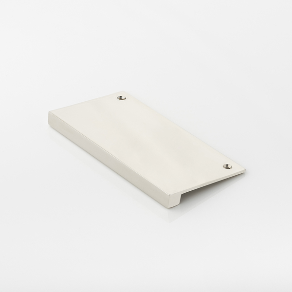 Cube solid brass large edge pull, top fixed