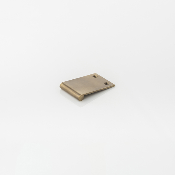 Round solid brass large edge pull, top fixed