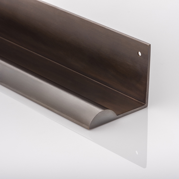 Moon solid brass large edge pull handle