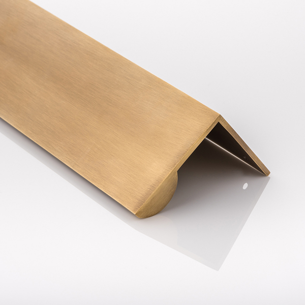 Moon solid brass large edge pull handle