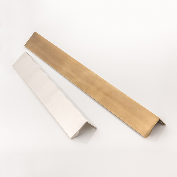 Moon solid brass large edge pull handle