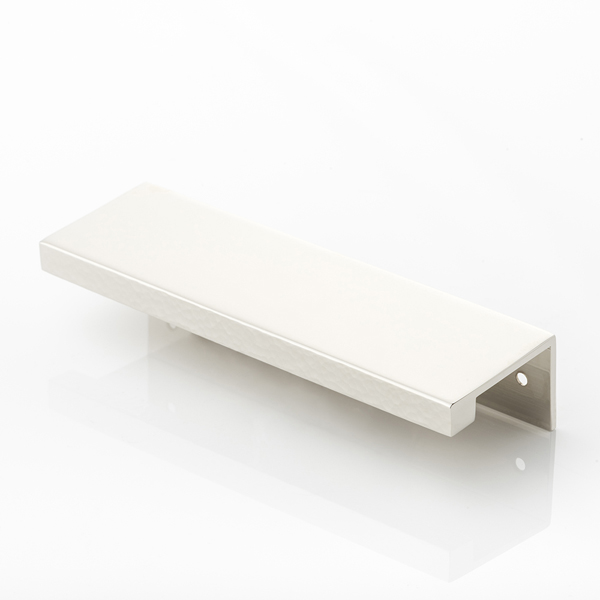 Cube solid brass small edge pull with intricately hammered texture
