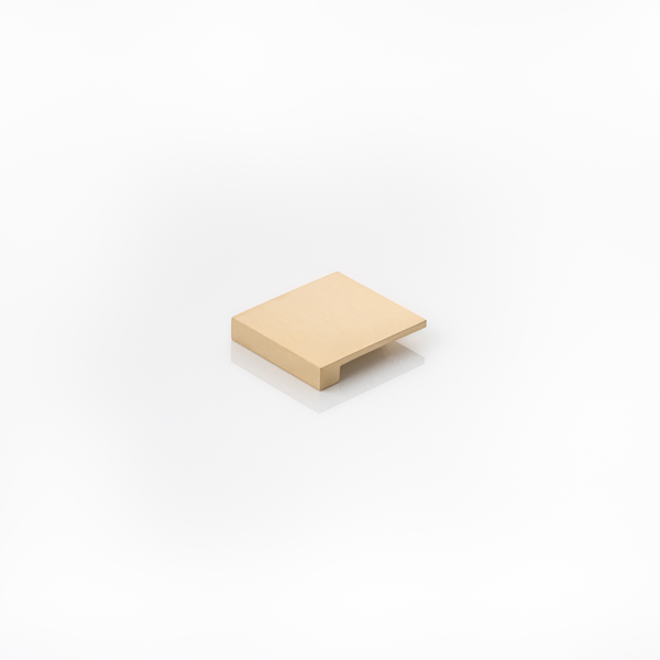 Cube solid brass small edge pull with concealed fixing