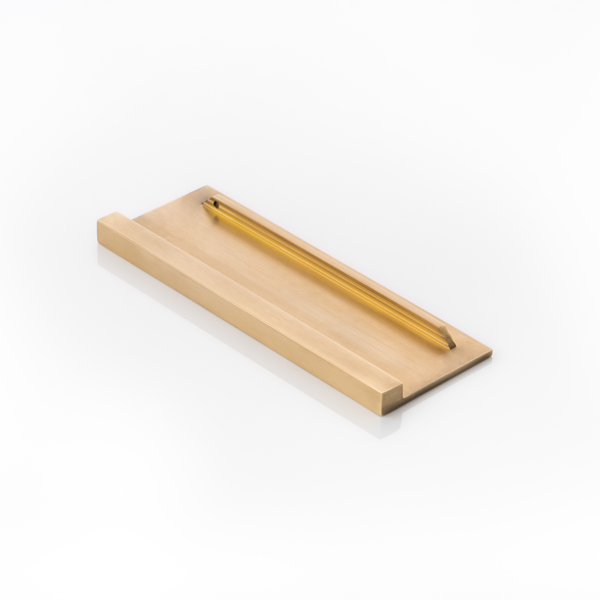 Cube solid brass small edge pull with concealed fixing