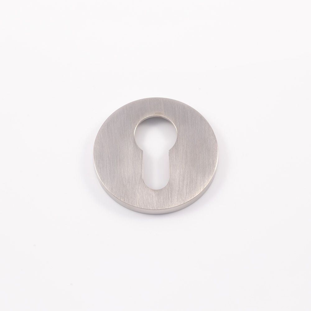 Solid brass euro cylinder profile round escutcheon
