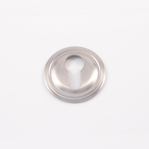 Solid brass euro cylinder profile ornate escutcheon