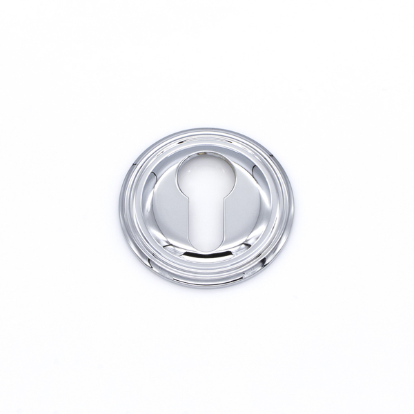 Solid brass euro cylinder profile ornate escutcheon