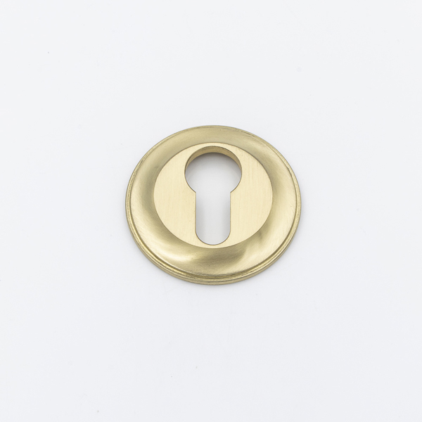 Solid brass euro cylinder profile traditional escutcheon