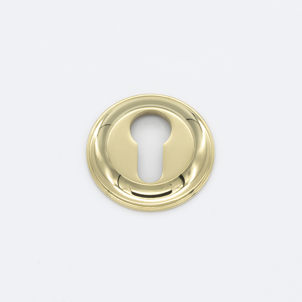 Solid brass euro cylinder profile traditional escutcheon