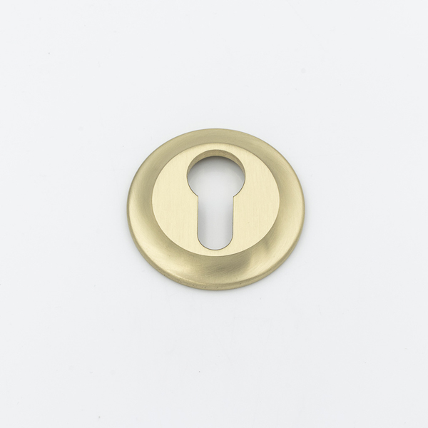 Solid brass euro cylinder profile tapered escutcheon