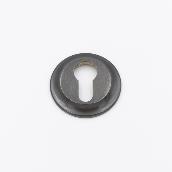 Solid brass euro cylinder profile tapered escutcheon