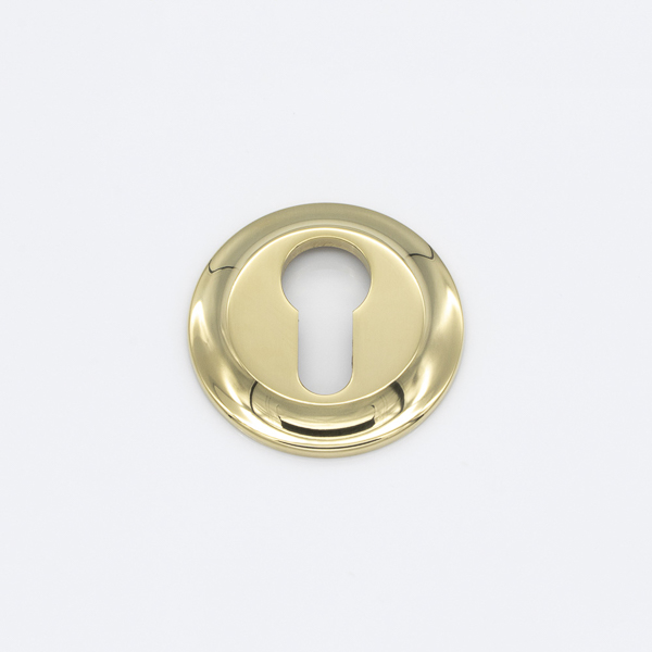 Solid brass euro cylinder profile tapered escutcheon
