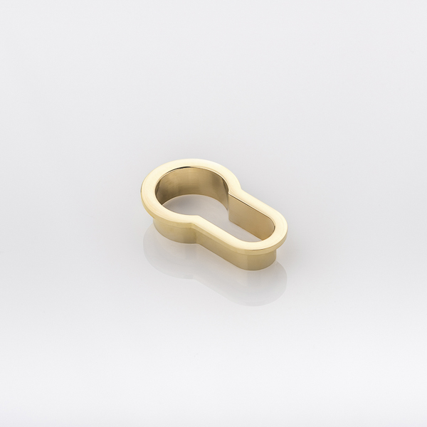 Solid brass euro cylinder profile minimalist escutcheon