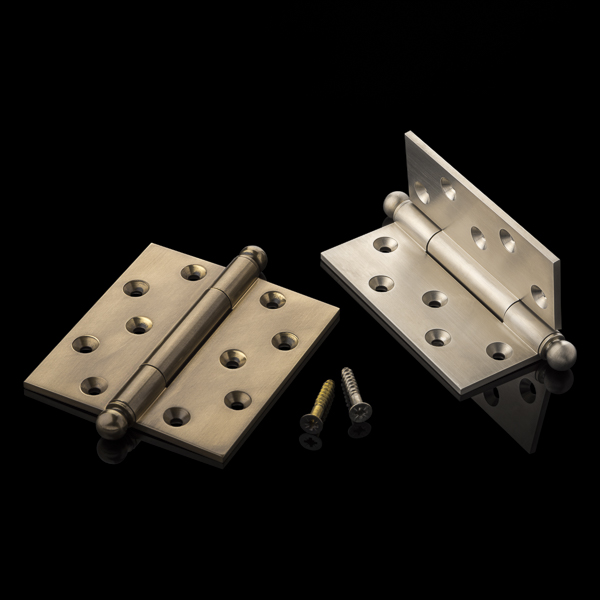 Ethan III ball finial high performance solid brass concealed bearing butt hinge
