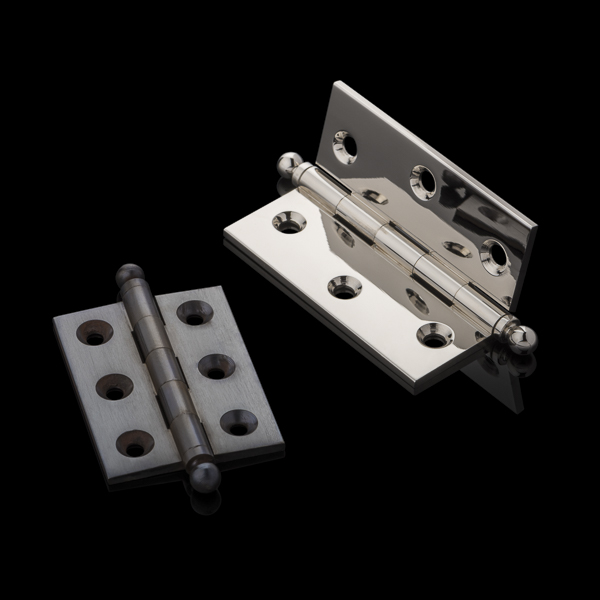 Solid brass cabinet hinge with ball finial