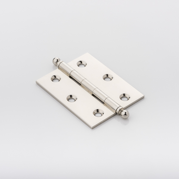 Solid brass cabinet hinge with ball finial