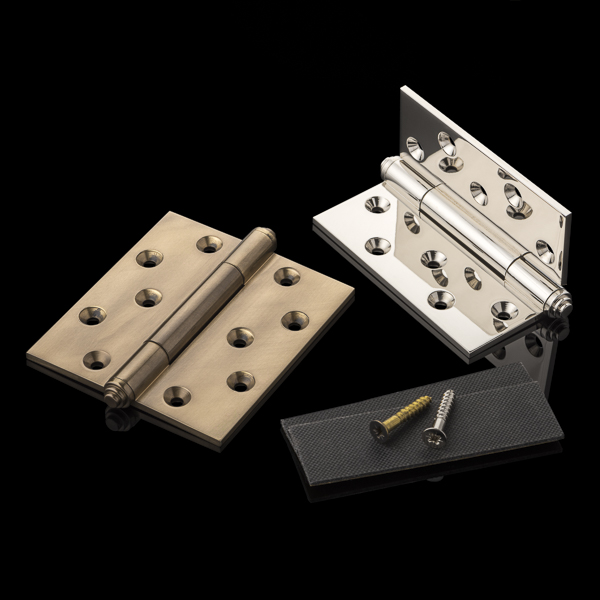 Ethan II stepped finial high performance solid brass concealed bearing butt hinge