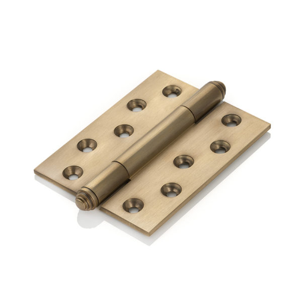 Ethan II stepped finial high performance solid brass concealed bearing butt hinge