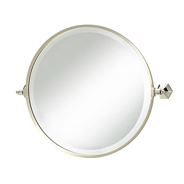 Deco round tilting bathroom mirror with metal frame 533 dia. (643w incl. brackets)
