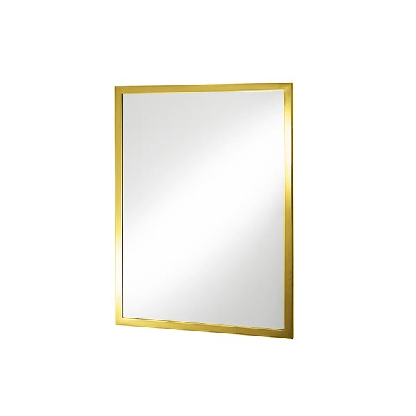 Rectangular bathroom mirror with metal frame 600h x 400w