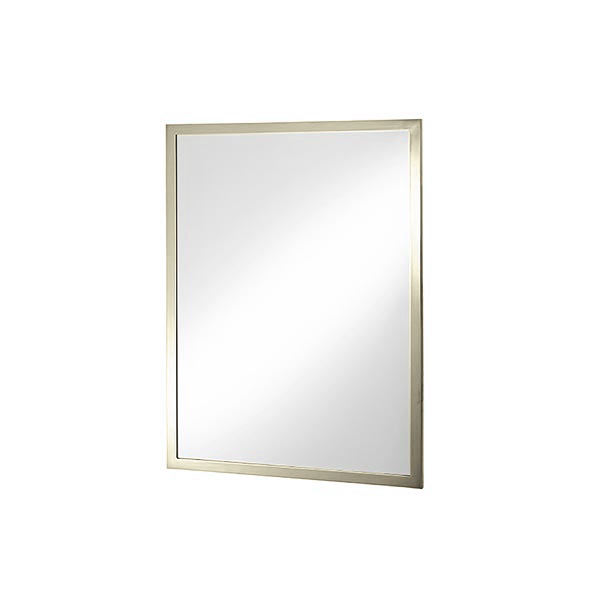 Rectangular bathroom mirror with metal frame 600h x 400w