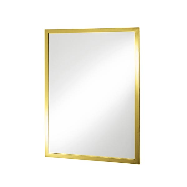 Rectangular bathroom mirror with metal frame 800h x 600w