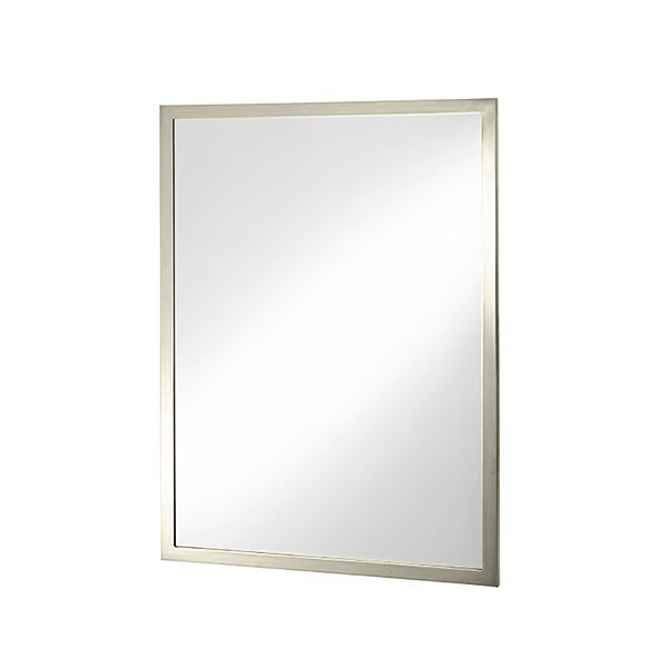 Rectangular bathroom mirror with metal frame 800h x 600w