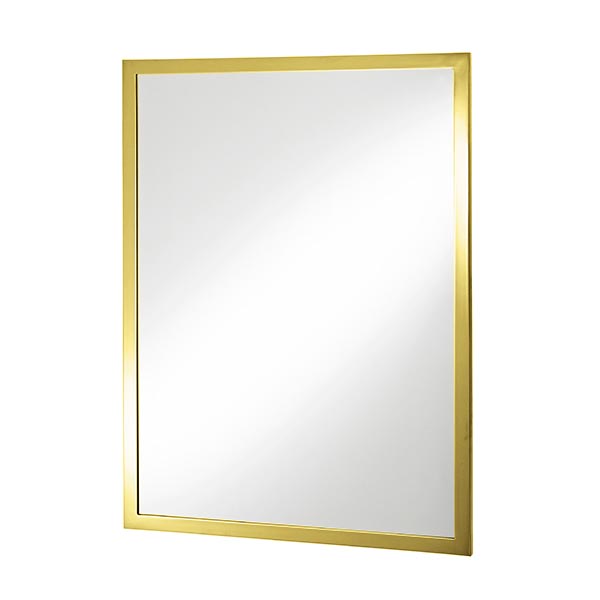 Rectangular bathroom mirror with metal frame 900h x 750w