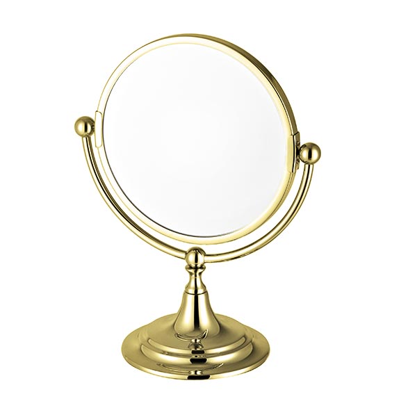 Short freestanding vanity mirror 200mm dia. 1x and 3x mag.