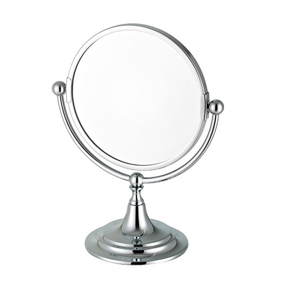 Short freestanding vanity mirror 200mm dia. 1x and 3x mag.